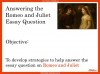 Romeo and Juliet - Eduqas Essay Question Teaching Resources (slide 2/22)